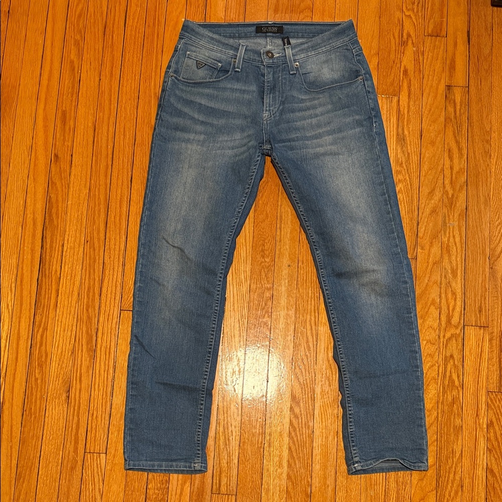 Guess Men's Slim Straight Jeans in Medium Blue Wash